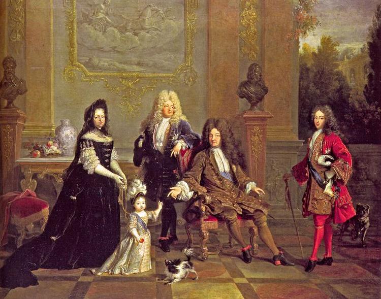 Nicolas de Largilliere Louis XIV and His Family oil painting image